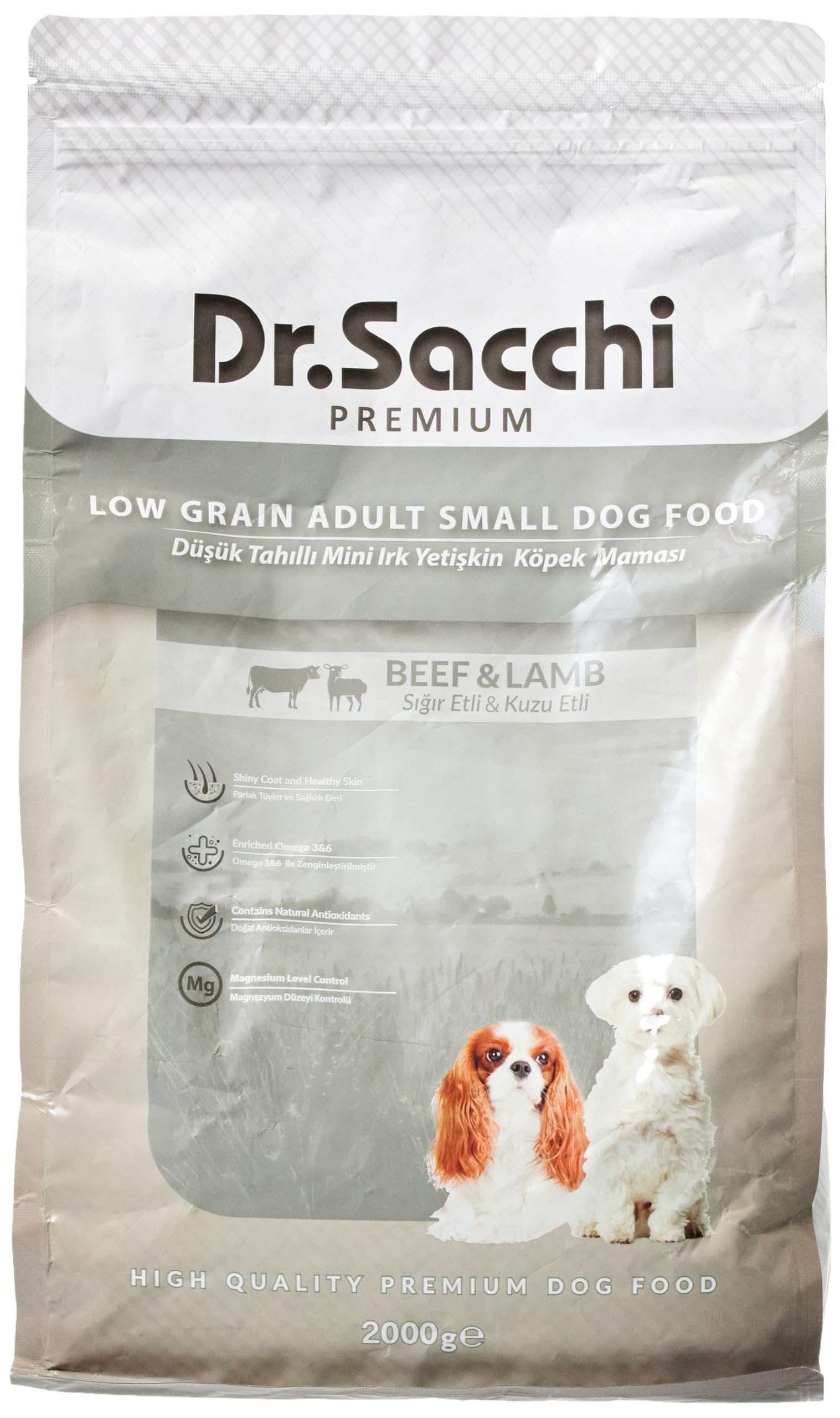 Dr.Sacchi Premium Kuru Köpek Maması, Sığır ve Kuzu Etli, Düşük